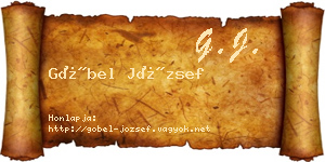 Göbel József névjegykártya