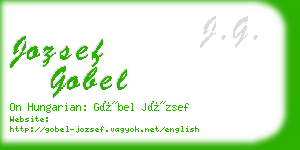 jozsef gobel business card